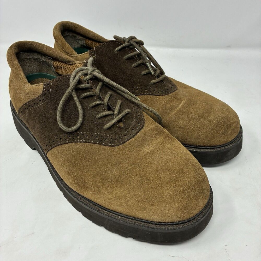 GH Bass Co Shoes Mens 7 Maroon Leather Dress Emmie Saddle Oxford Lace Up